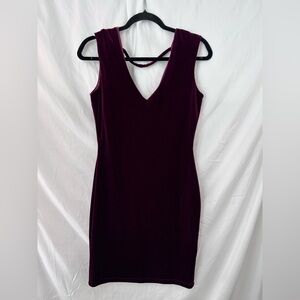 Elegant Wine color Sleeveless Dress